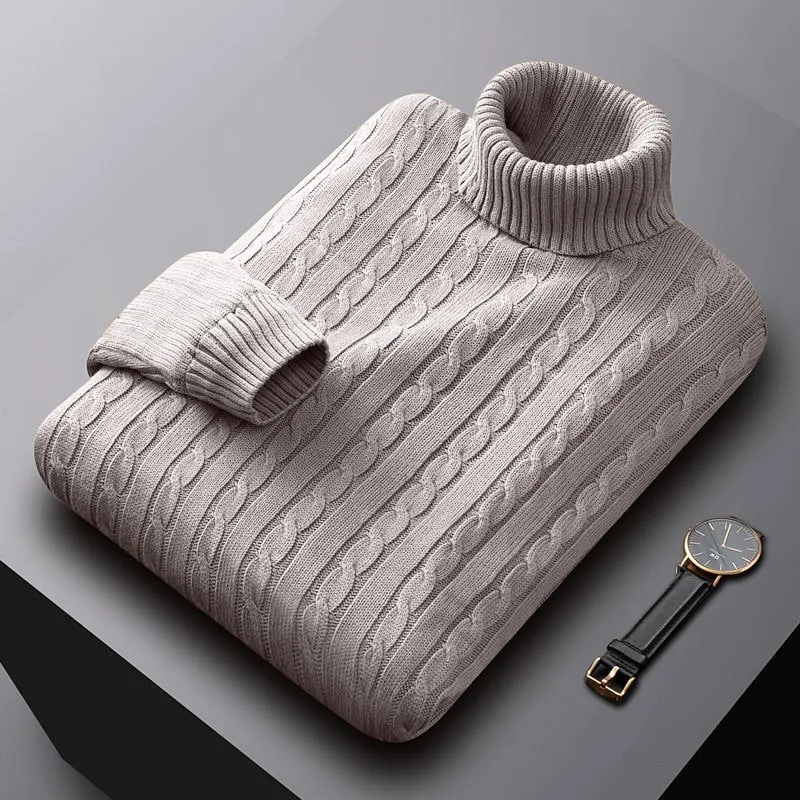 Men’s Turtleneck Sweater | Warm Knitted Winter Pullover