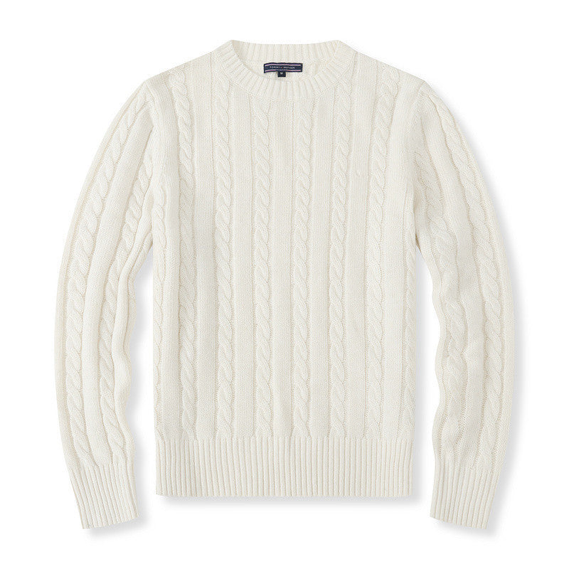 Women’s Cable Knit Sweater | Classic Cotton Crewneck Jumper