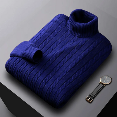 Men’s Turtleneck Sweater | Warm Knitted Winter Pullover
