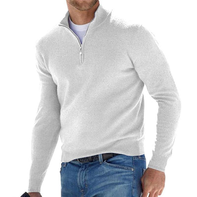 Men’s Half Zip Sweater | Knitted Cotton Pullover