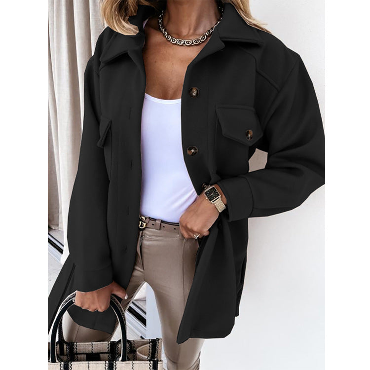 Women’s Wool Blend Coat | Tailored Long Elegant Jacket