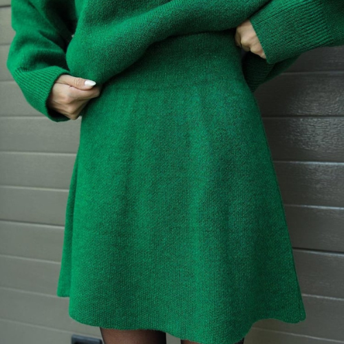 Women’s Knit Co-ord Set | Long Sleeve Top & Skirt