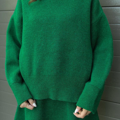 Women’s Knit Co-ord Set | Long Sleeve Top & Skirt