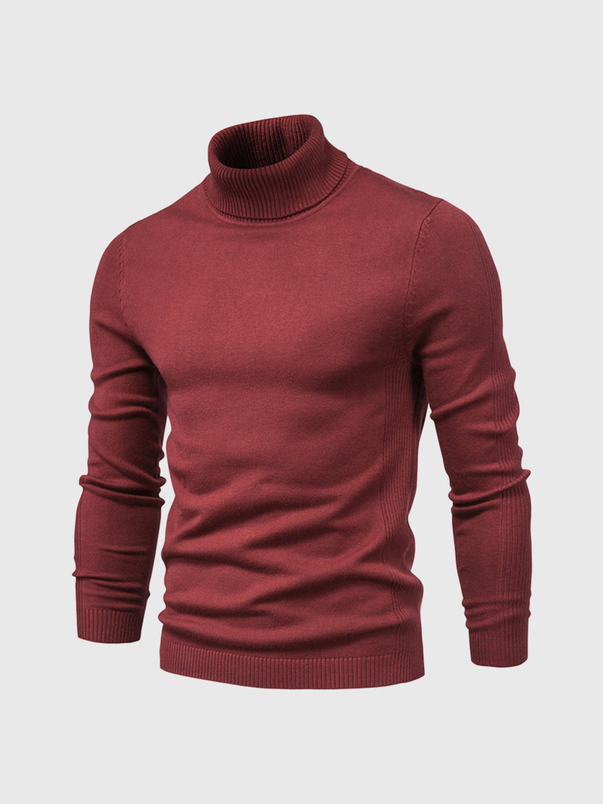 Men’s Turtleneck Jumper | Washable Cotton Knit