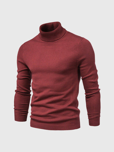 Men’s Turtleneck Jumper | Washable Cotton Knit