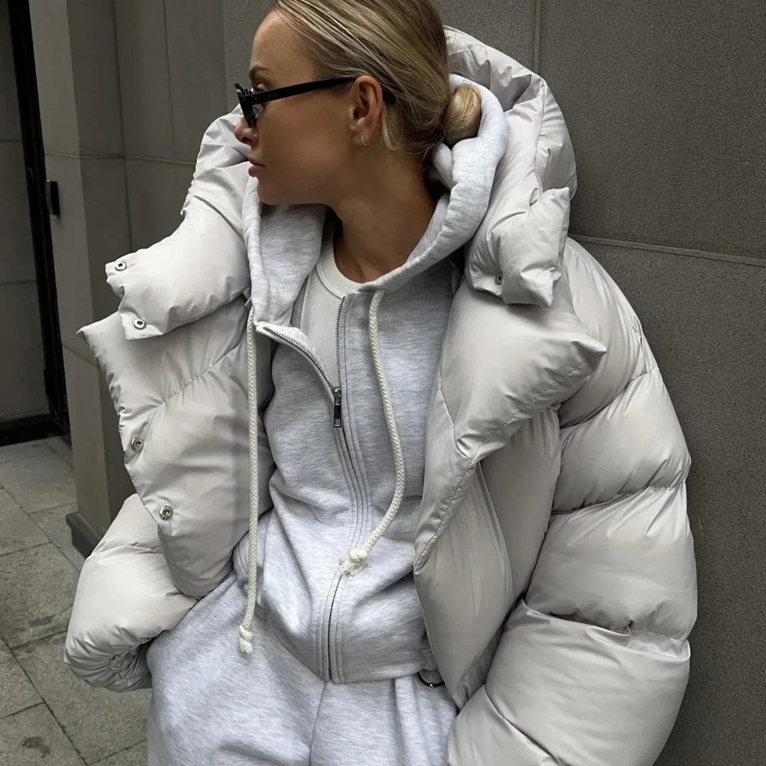 Women’s Oversized Puffer Jacket | Warm Quilted Winter Coat