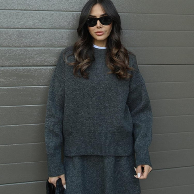 Women’s Knit Co-ord Set | Long Sleeve Top & Skirt