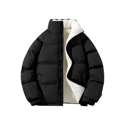 Men’s Fleece Lined Puffer Jacket | Warm Windproof Winter Coat