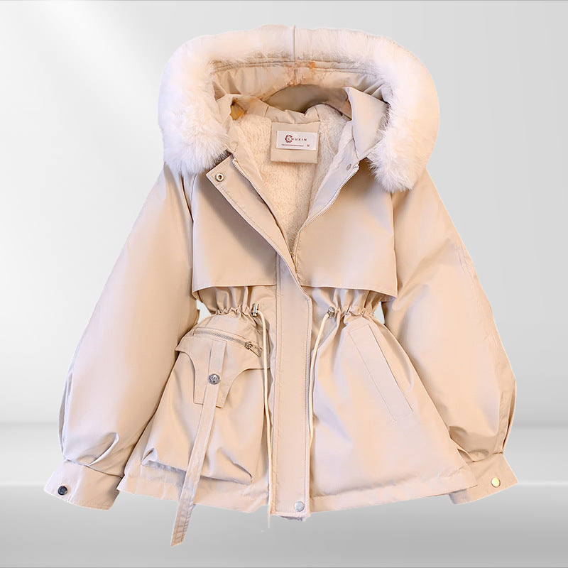 Women’s Down Jacket | Detachable Collar Long Winter Coat