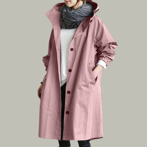 Women’s Waterproof Trench Coat with Hood | Lightweight & Windproof