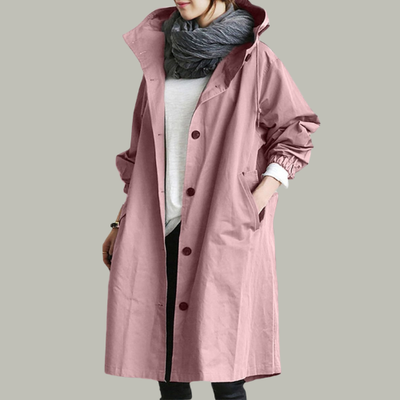 Women’s Waterproof Trench Coat with Hood | Lightweight & Windproof