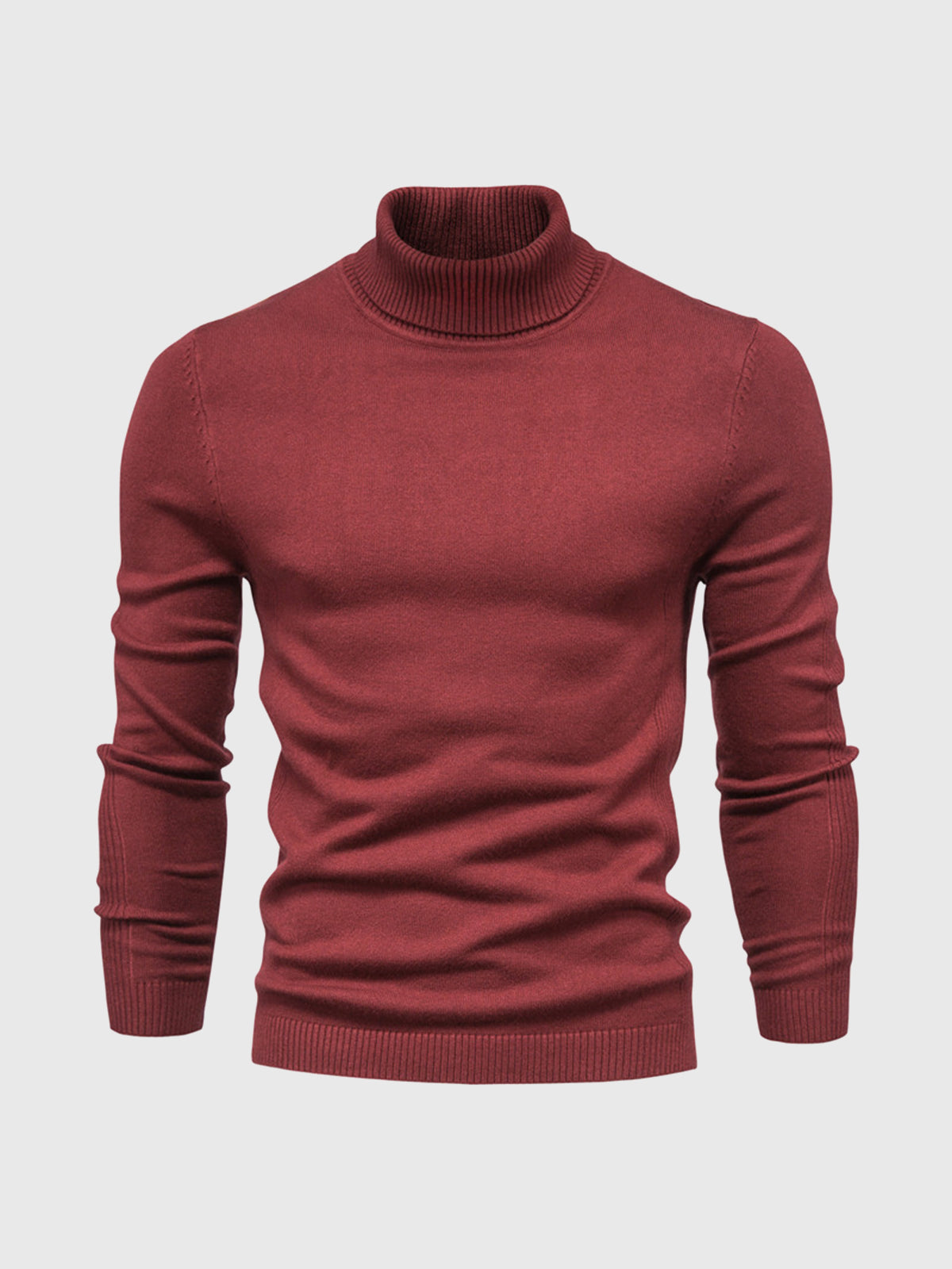 Men’s Turtleneck Jumper | Washable Cotton Knit