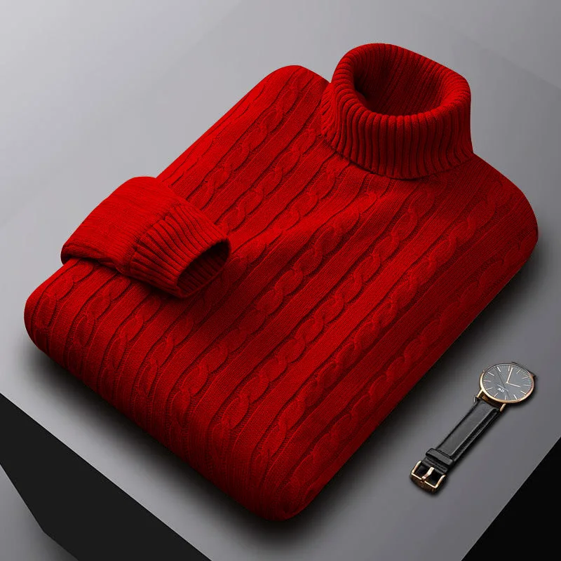 Men’s Turtleneck Sweater | Warm Knitted Winter Pullover