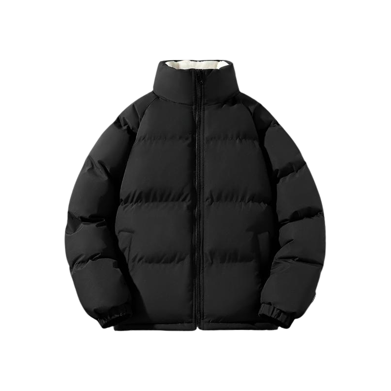 Men’s Fleece Lined Puffer Jacket | Warm Windproof Winter Coat