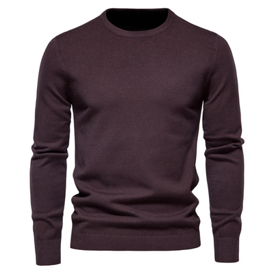 Men’s Knitted Pullover | Soft Cotton Crew Neck