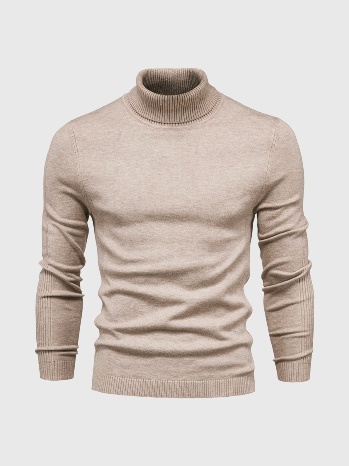 Men’s Turtleneck Jumper | Washable Cotton Knit