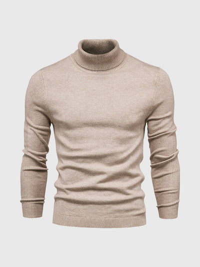 Men’s Turtleneck Jumper | Washable Cotton Knit