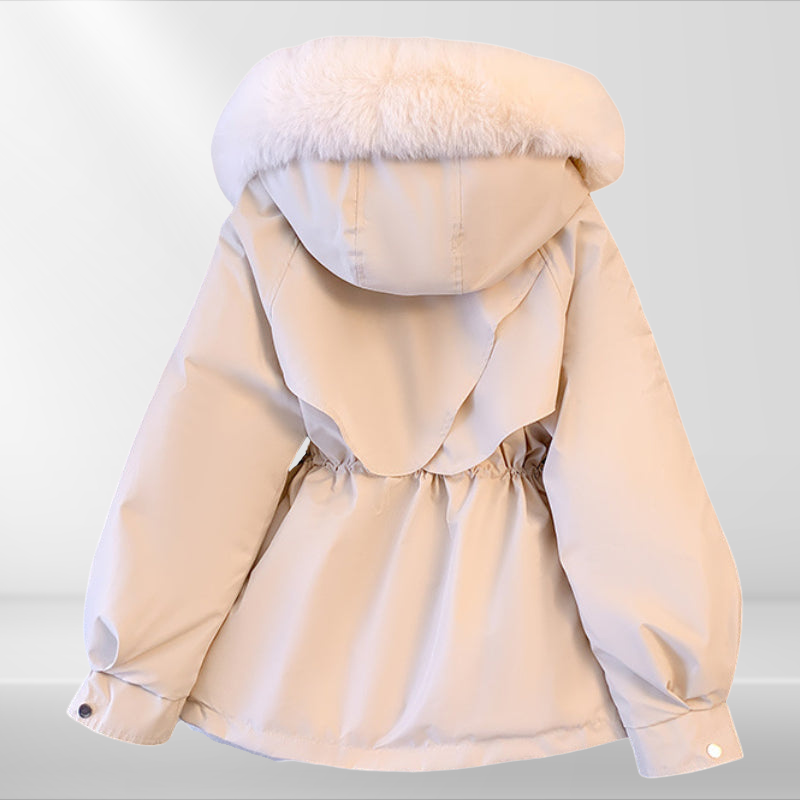 Women’s Down Jacket | Detachable Collar Long Winter Coat