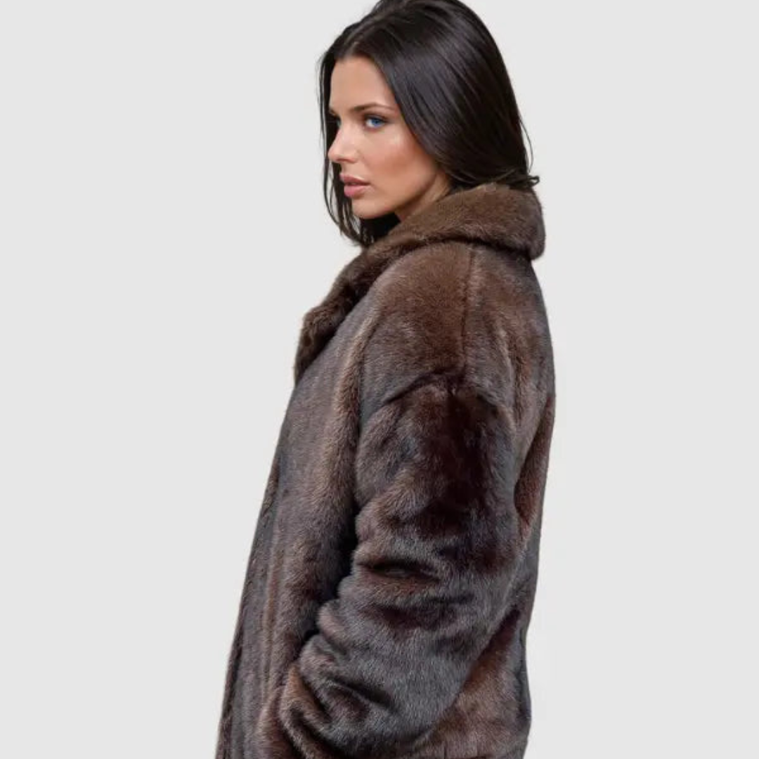 Women’s Long Faux Fur Coat | Soft Plush Warm Winter Jacket