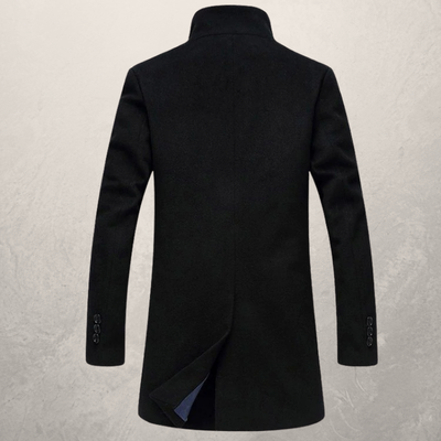 Men’s Wool Blend Overcoat | Tailored Single Breasted Winter Coat