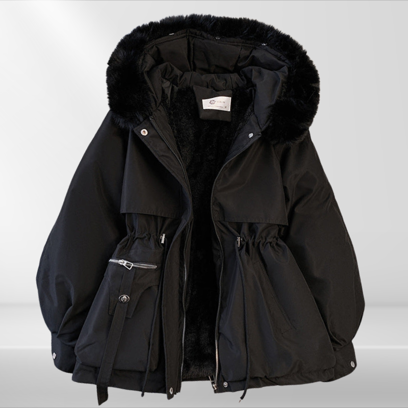 Women’s Down Jacket | Detachable Collar Long Winter Coat