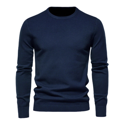Men’s Knitted Pullover | Soft Cotton Crew Neck