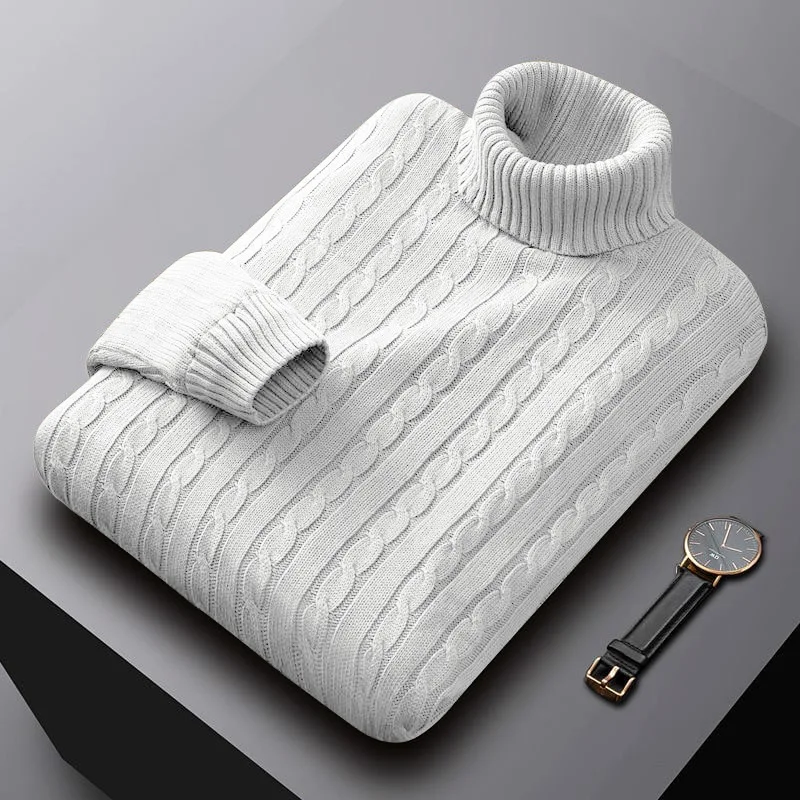Men’s Turtleneck Sweater | Warm Knitted Winter Pullover