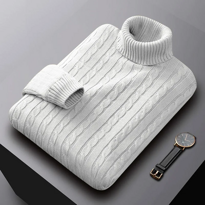 Men’s Turtleneck Sweater | Warm Knitted Winter Pullover