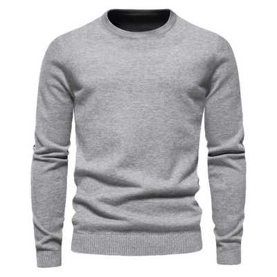 Men’s Knitted Pullover | Soft Cotton Crew Neck