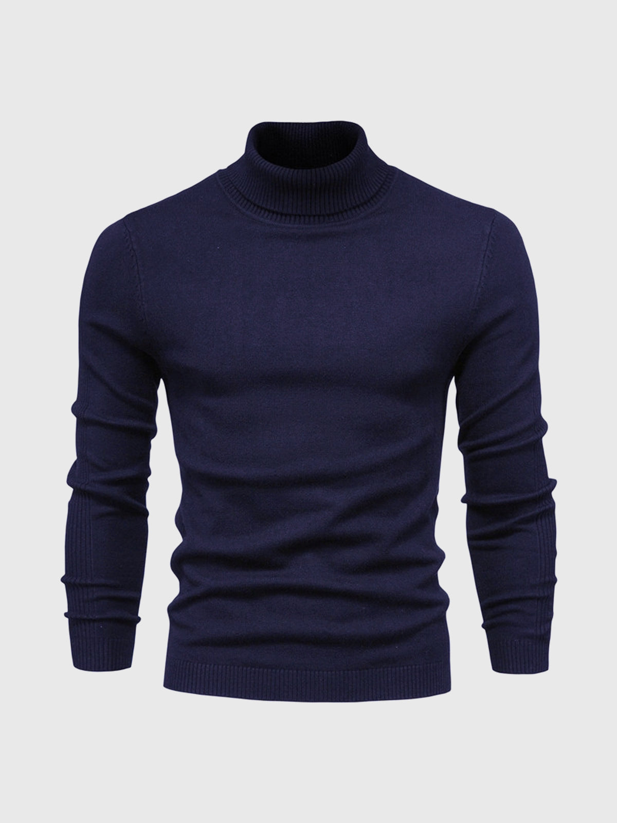 Men’s Turtleneck Jumper | Washable Cotton Knit