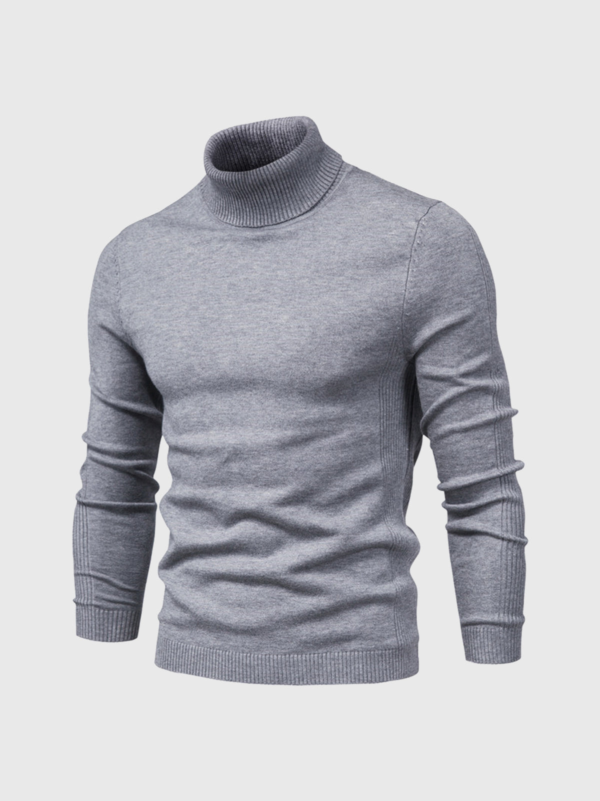 Men’s Turtleneck Jumper | Washable Cotton Knit