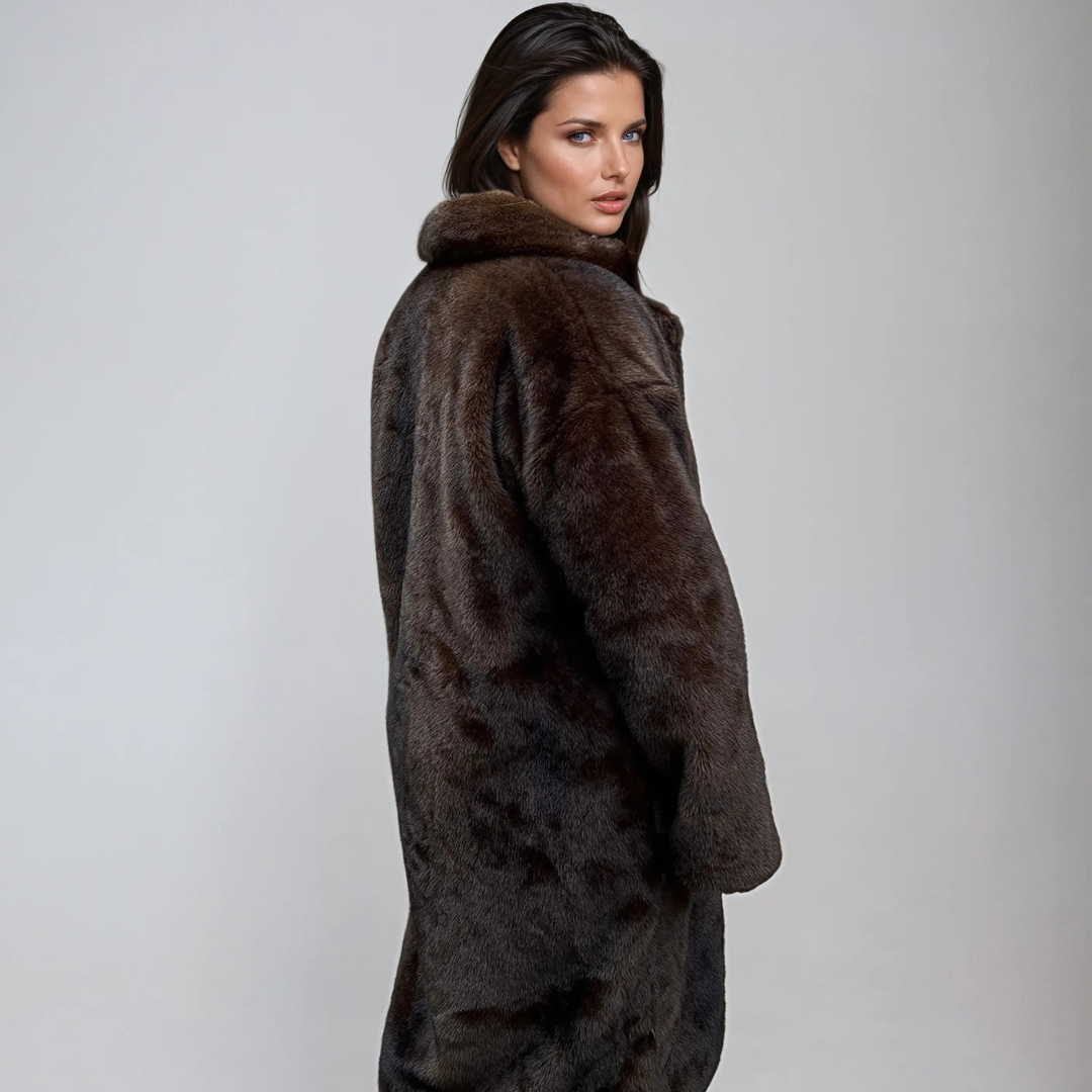 Women’s Long Faux Fur Coat | Soft Plush Warm Winter Jacket