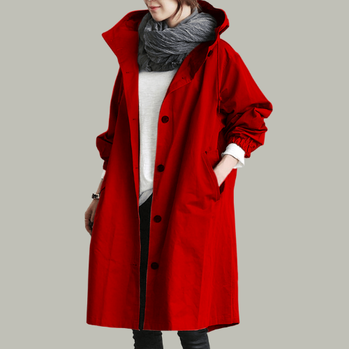Women’s Waterproof Trench Coat with Hood | Lightweight & Windproof
