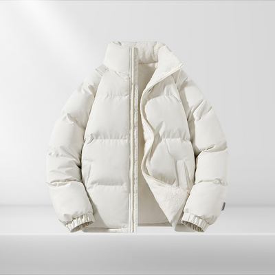 Men’s Fleece Lined Puffer Jacket | Warm Windproof Winter Coat