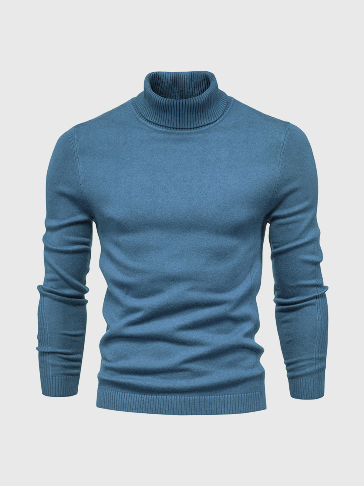 Men’s Turtleneck Jumper | Washable Cotton Knit