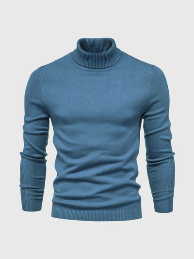 Men’s Turtleneck Jumper | Washable Cotton Knit