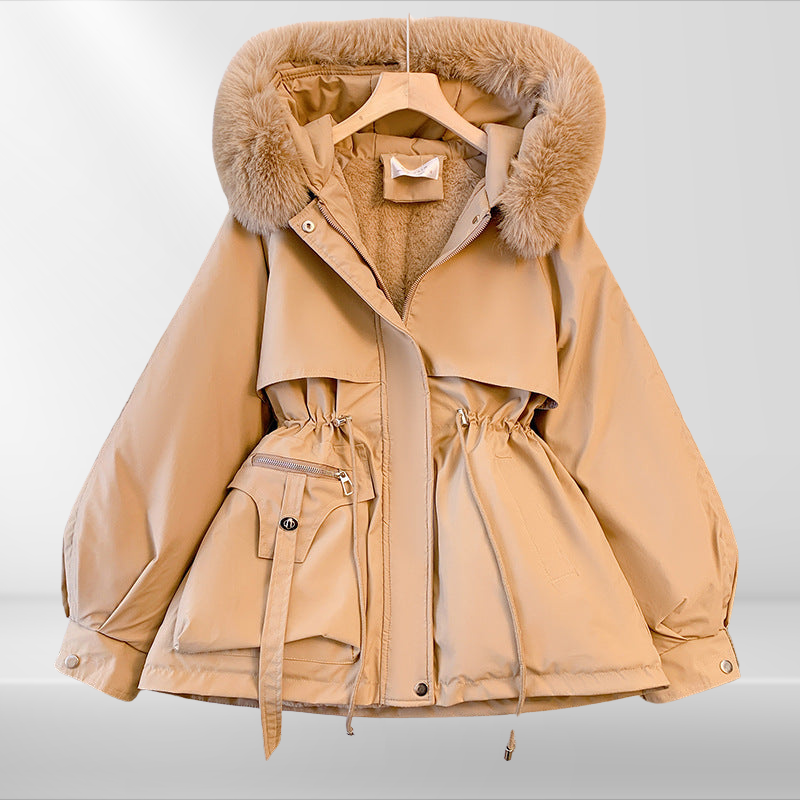 Women’s Down Jacket | Detachable Collar Long Winter Coat