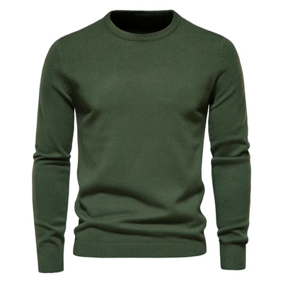 Men’s Knitted Pullover | Soft Cotton Crew Neck