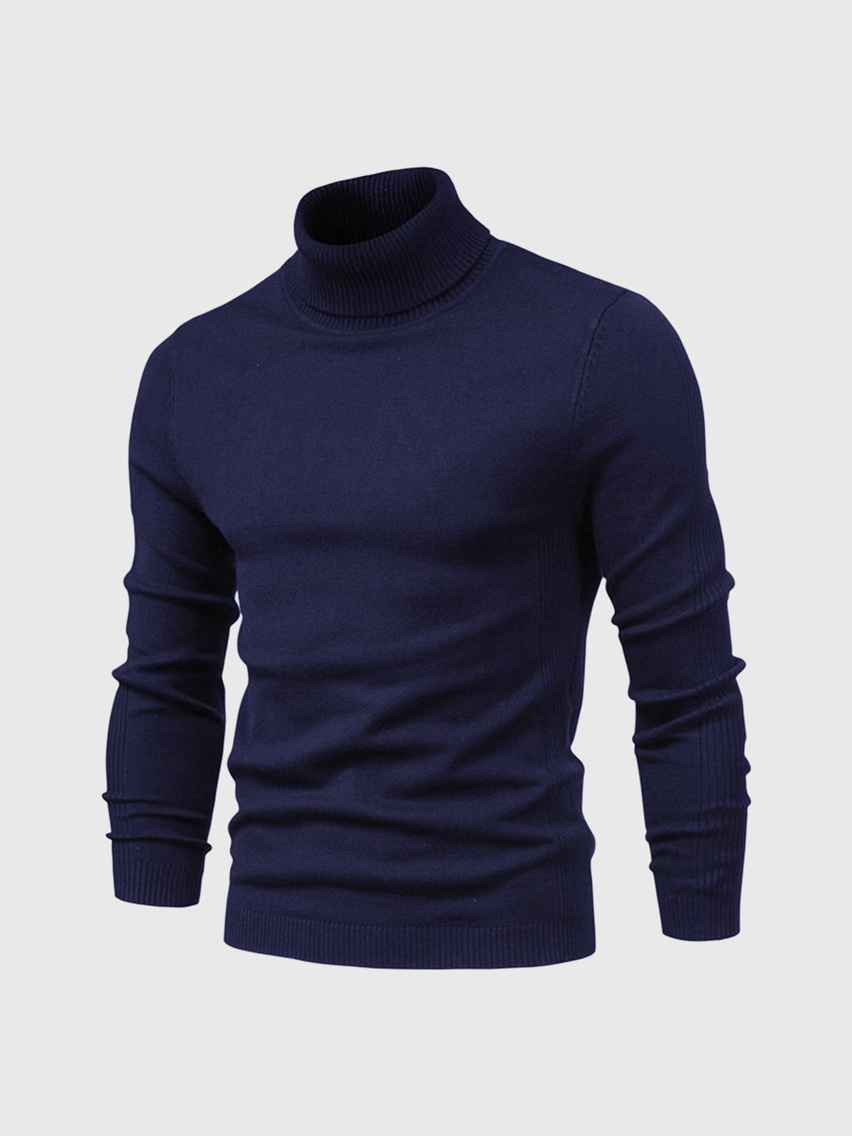 Men’s Turtleneck Jumper | Washable Cotton Knit