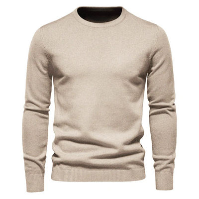Men’s Knitted Pullover | Soft Cotton Crew Neck