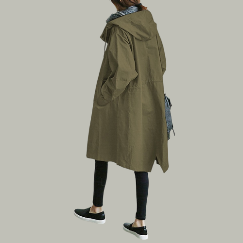 Women’s Waterproof Trench Coat with Hood | Lightweight & Windproof
