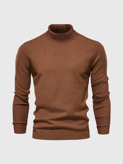 Men’s Turtleneck Jumper | Washable Cotton Knit