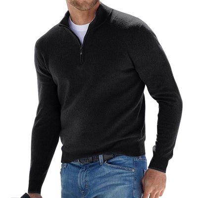 Men’s Half Zip Sweater | Knitted Cotton Pullover