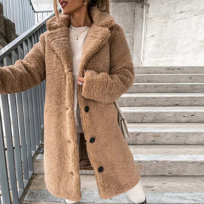 Women’s Teddy Coat | Soft Fleece Long Winter Jacket