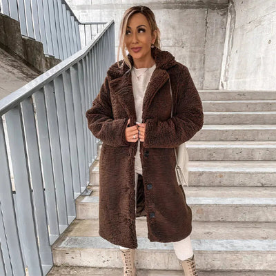 Women’s Teddy Coat | Soft Fleece Long Winter Jacket