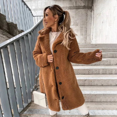 Women’s Teddy Coat | Soft Fleece Long Winter Jacket