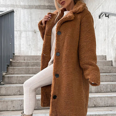 Women’s Teddy Coat | Soft Fleece Long Winter Jacket