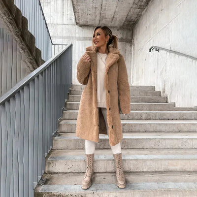 Women’s Teddy Coat | Soft Fleece Long Winter Jacket