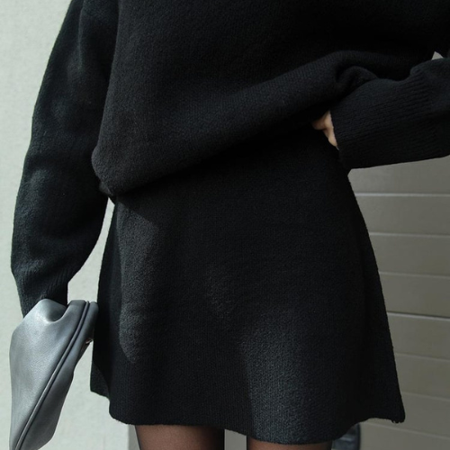 Women’s Knit Co-ord Set | Long Sleeve Top & Skirt