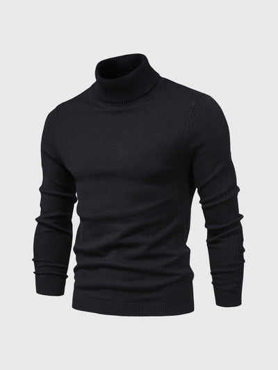 Men’s Turtleneck Jumper | Washable Cotton Knit